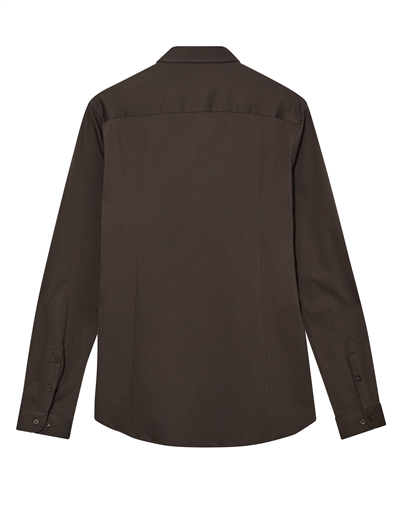 Mos Mosh Gallery - MMGMarco Jersey Skjorte - Chocolate Brown